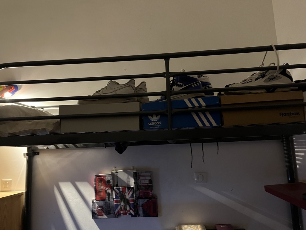 Lit mezzanine en m�tal gris 20 Uz�s (30)