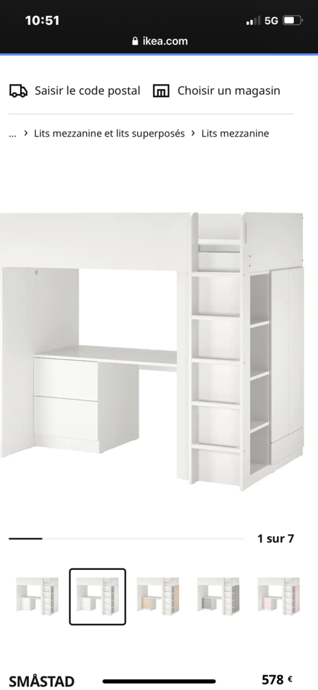 Lit mezzanine mod�le samstad ikea 250 Eaubonne (95)