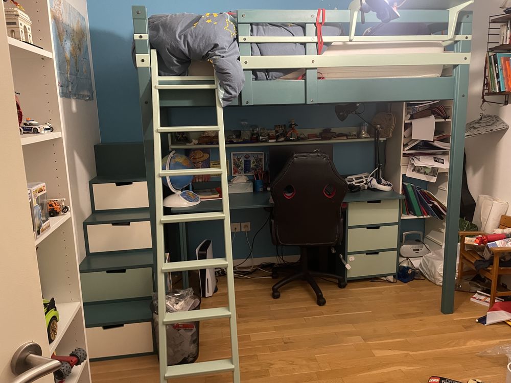 Mezzanine lit 1 place avec bureau Espace Loggia 500 Vitry-sur-Seine (94)