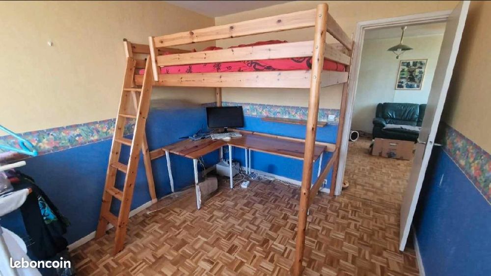 Mezzanine 2 places + dessous d'angle bureau + 2 tablettes 0 Gennevilliers (92)