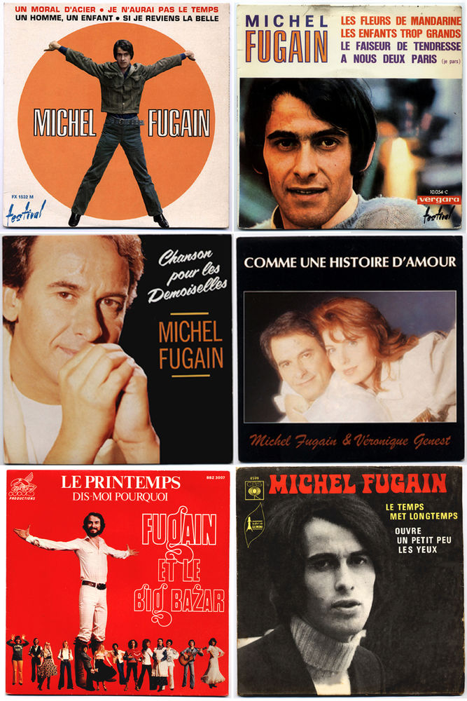 Michel FUGAIN / lot de 2 EP &  SP ann�es 60/70 12 Antrain (35)