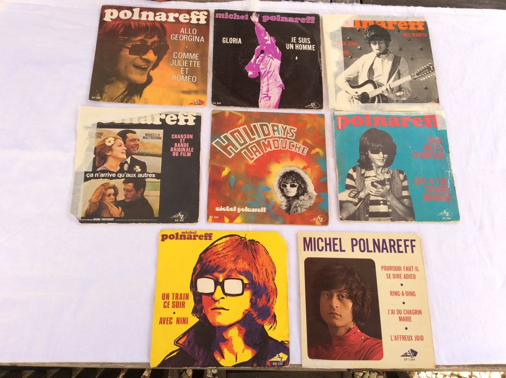 Michel Polnareff 8 vinyles 45 T années 1970  30 Gif-sur-Yvette (91)
