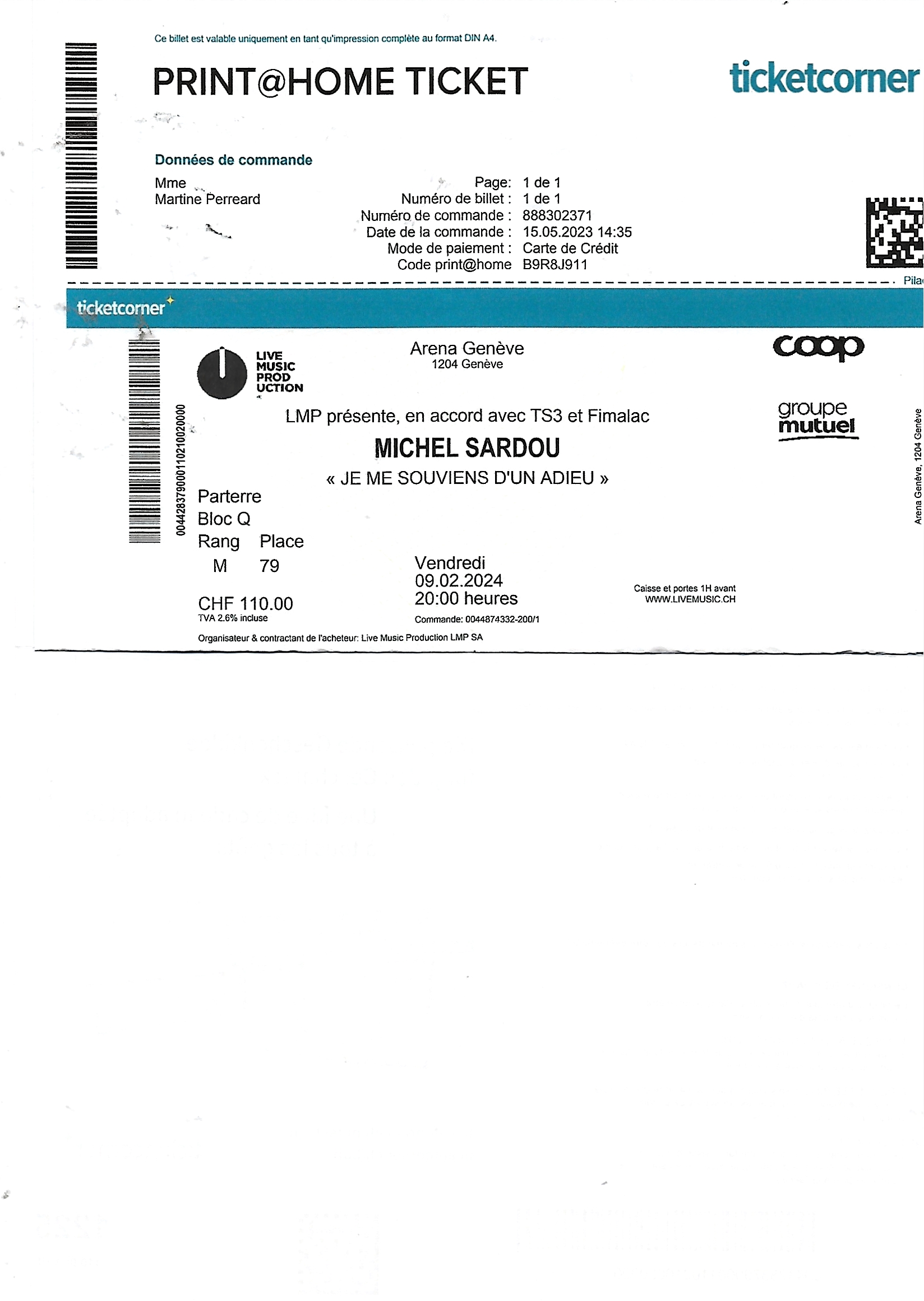 Michel Sardou Gen�ve le 09/02/2024 90 Bonneville (74)