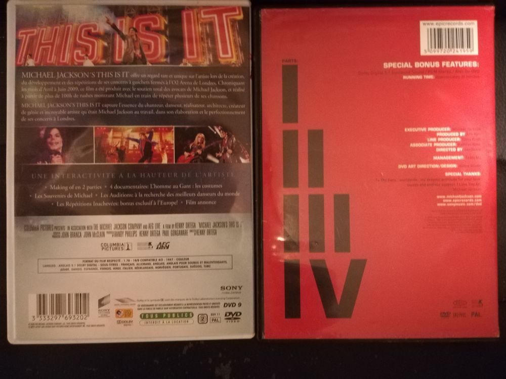 2  DVD de Mickaël JACKSON 8 Loos (59)