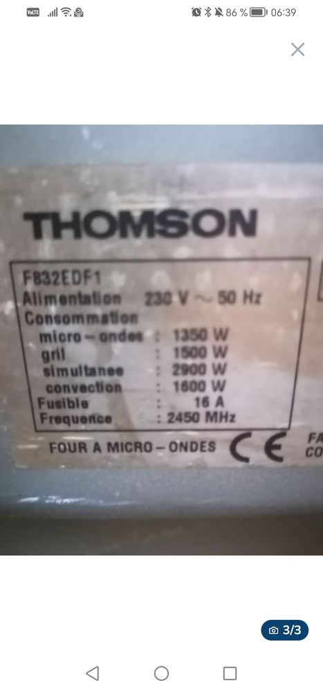 Micro onde grill thomson grande capacit� 80 Nantes (44)