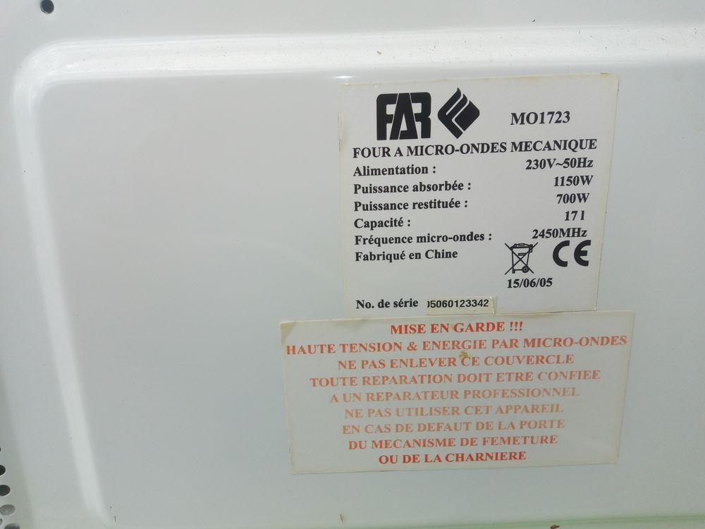 Micro-ondes 20 La Grimaudi�re (86)