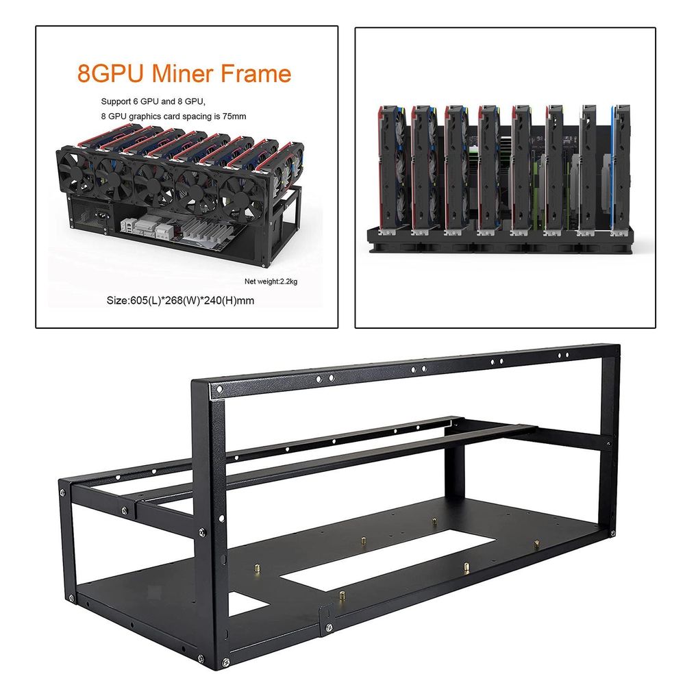 rig de minage aluminium 8 gpu 65 Stuckange (57)