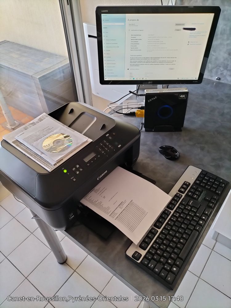 Mini PC Zotac ZBOX 4K Ultra HD + Multif. Canon MX395 + Ecran 169 Canet-en-Roussillon (66)