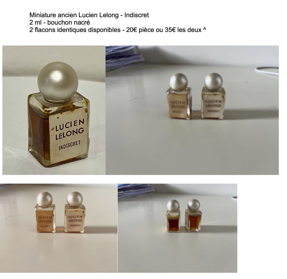 Miniatures parfum ancien Indiscret Lucien Lelong 20 Suresnes (92)