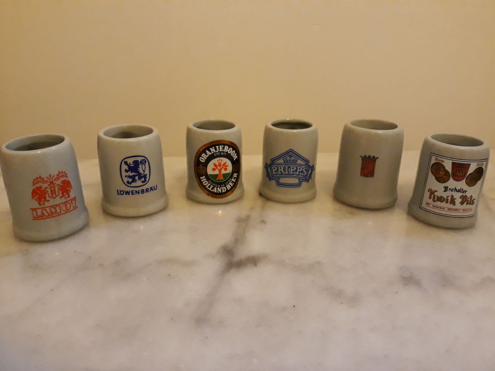 Lot de 6 minis chopes de bi�re 10 Livry-Gargan (93)