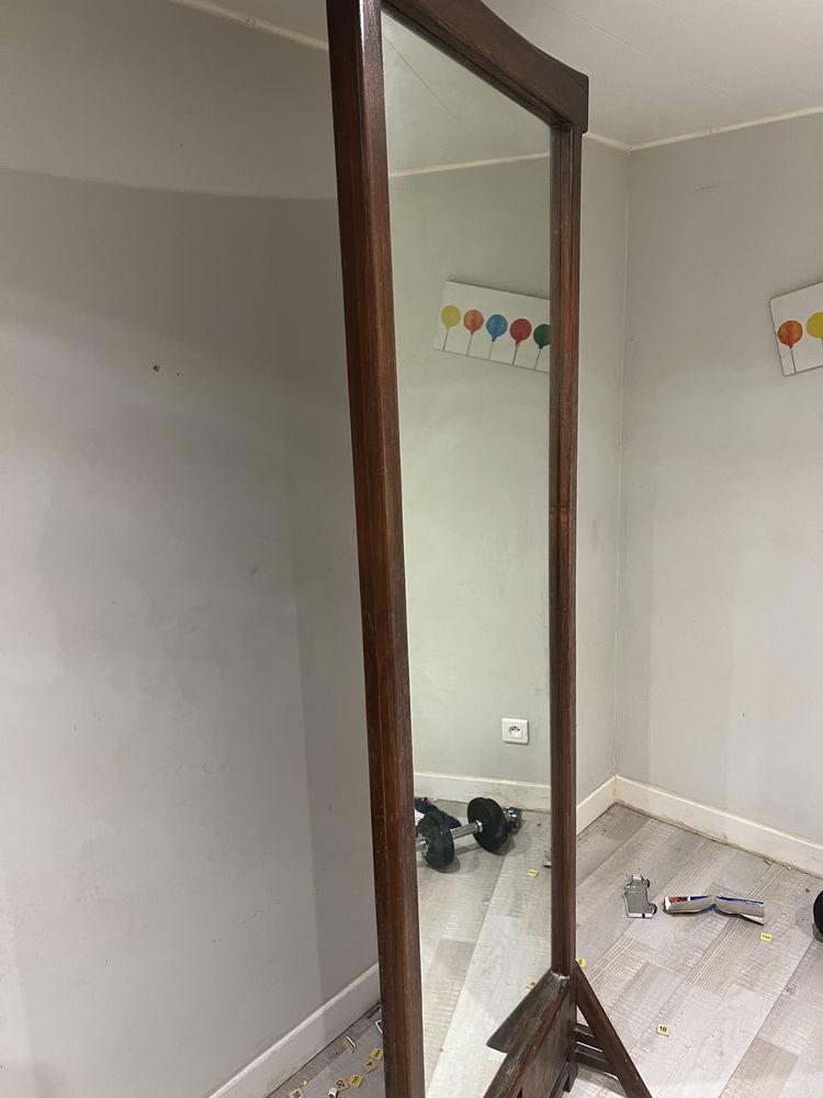 miroir ancien et d�signe en m�mes temps en bois massif 60 Vitry-sur-Seine (94)