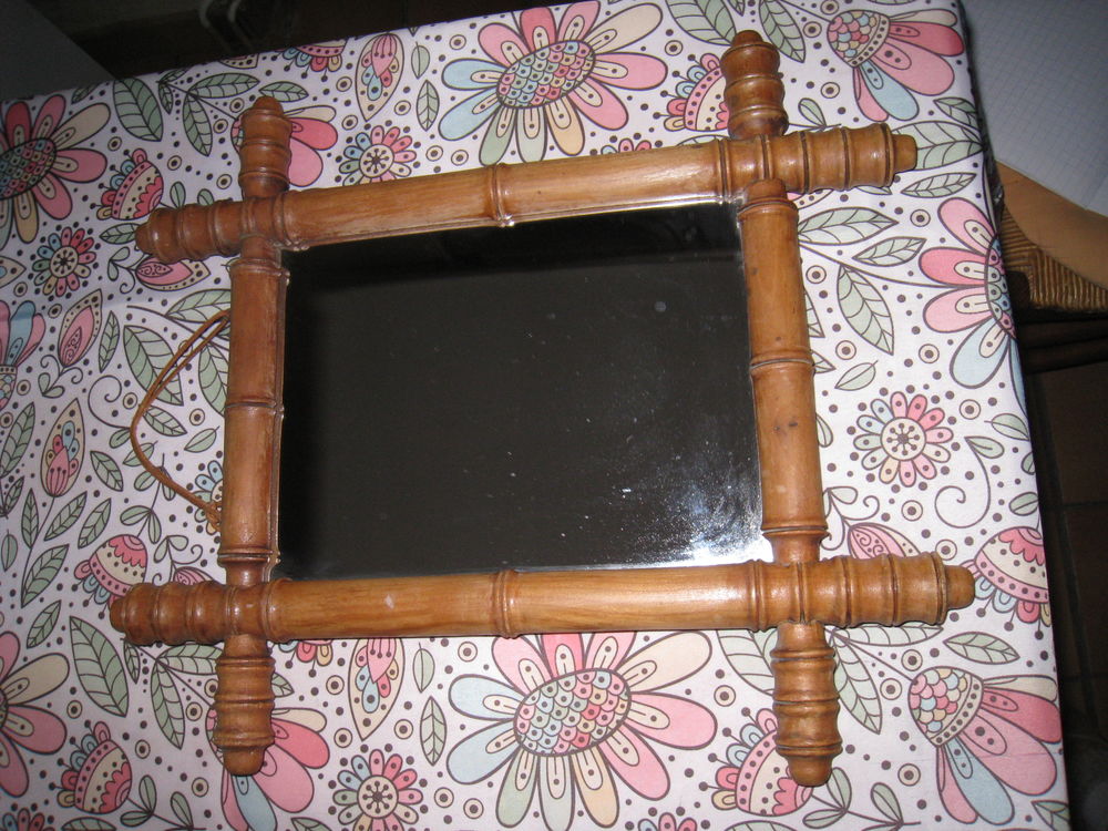 Miroir   bambou  ancien 19 Vinay (38)