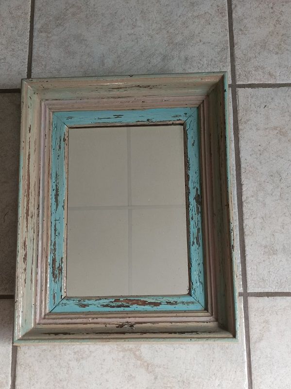 Miroir Cadre bois massif pastel patin� 0923053 ancien 25 Ploubazlanec (22)
