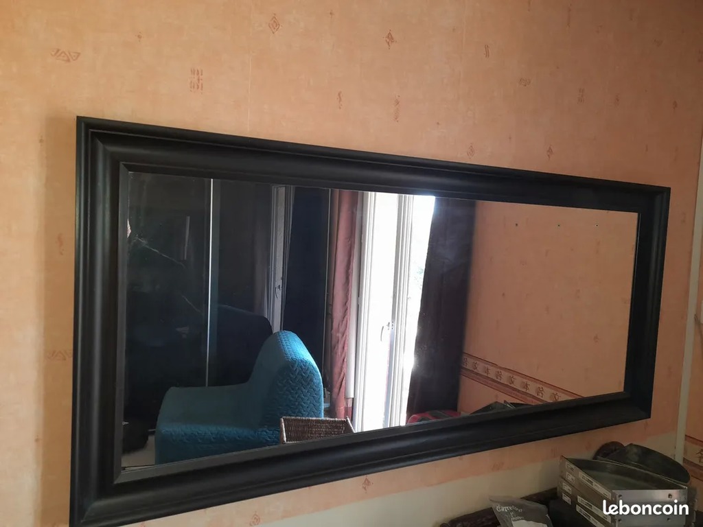 Miroir mural noir rectangulaire IKEA 45 Bouzigues (34)