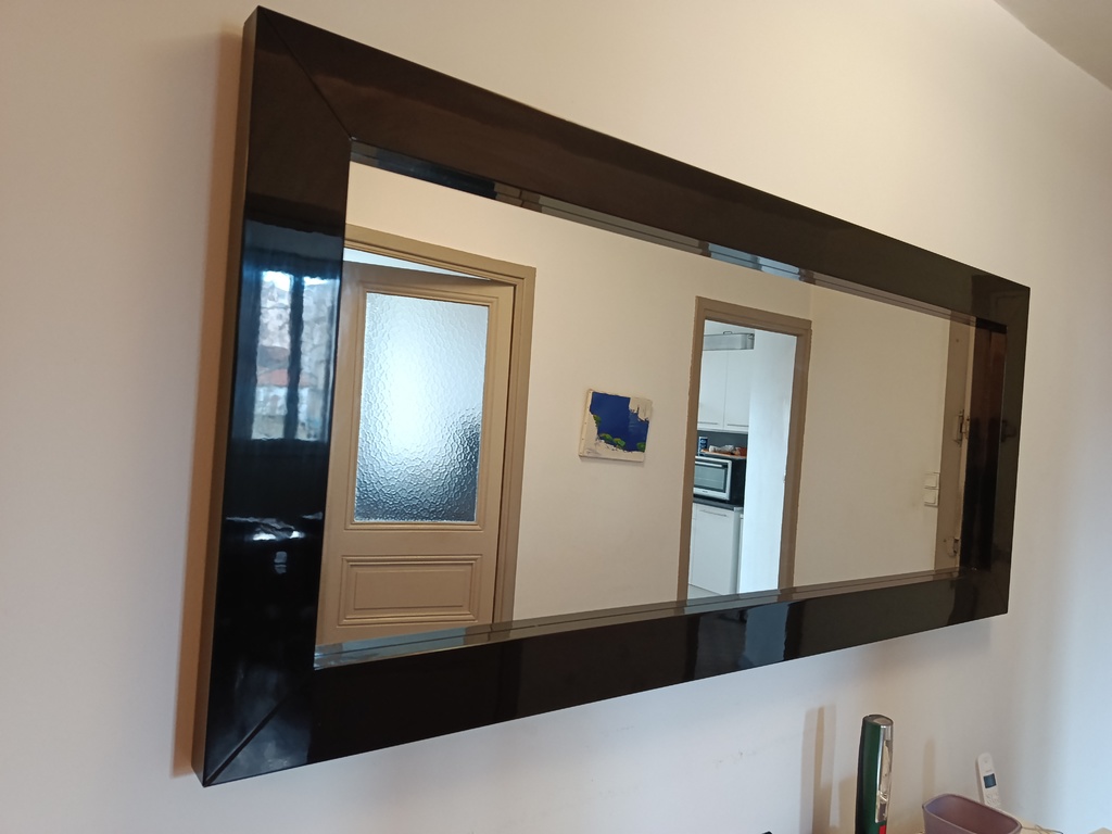 Miroir mural rectangulaire cadre noir 450 Marseille 4 (13)