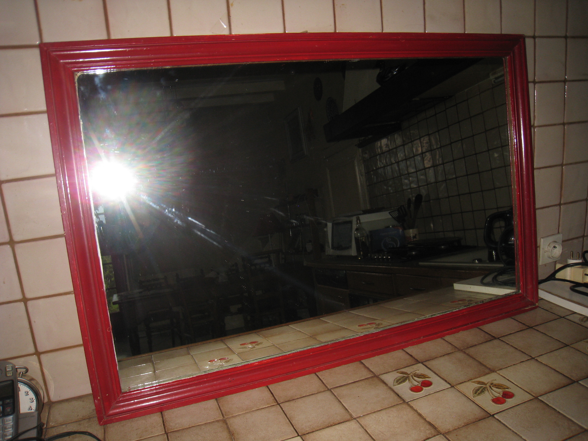 Miroir rectangulaire du XIX � au mercure 60 Saint-Ismier (38)