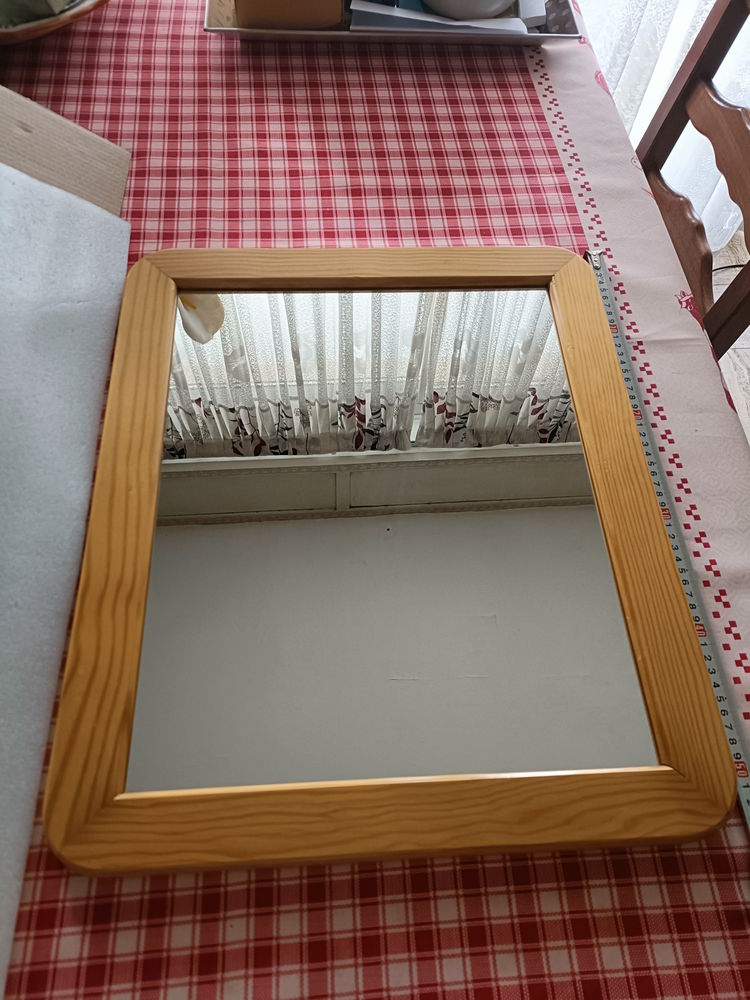 MIROIR RECTANGULAIRE EN PIN - 54 X 44 cm 5 Grasse (06)