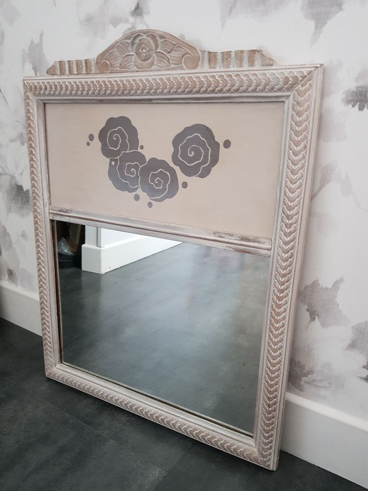 Miroir relook� shabby chic 65 Lu�on (85)