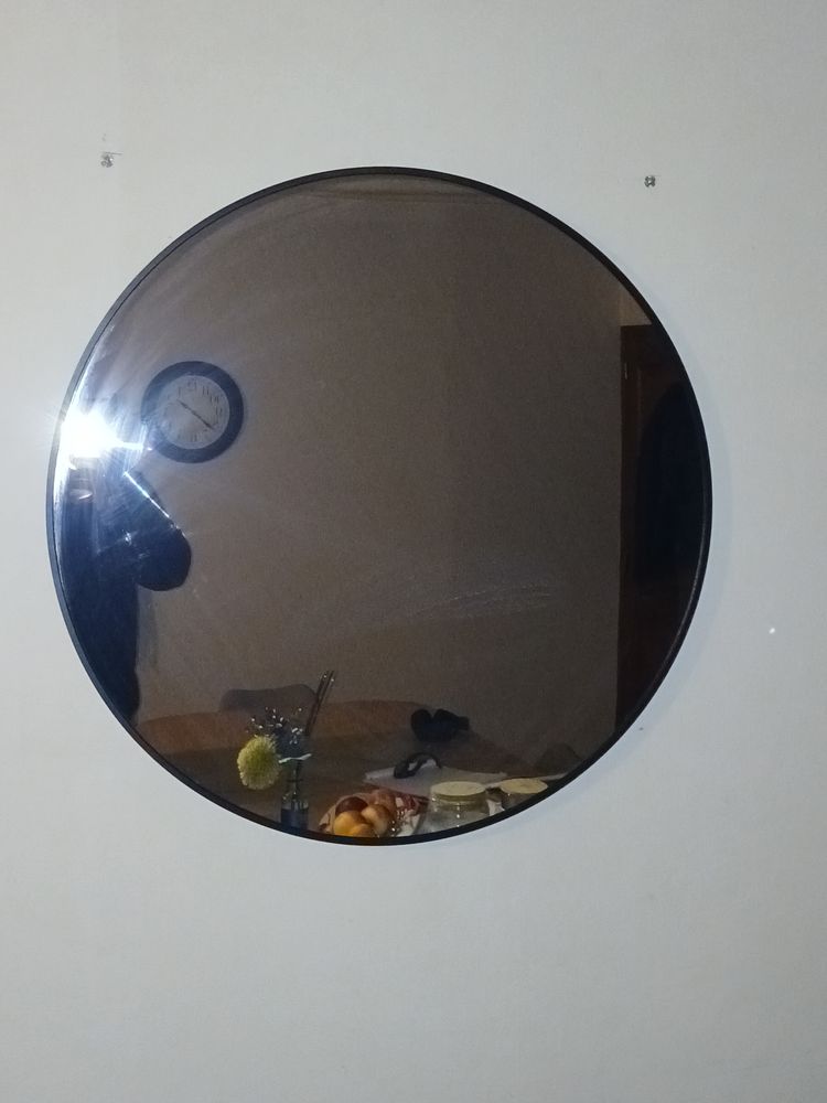 Miroir rond bordure noir 0 Anse (69)