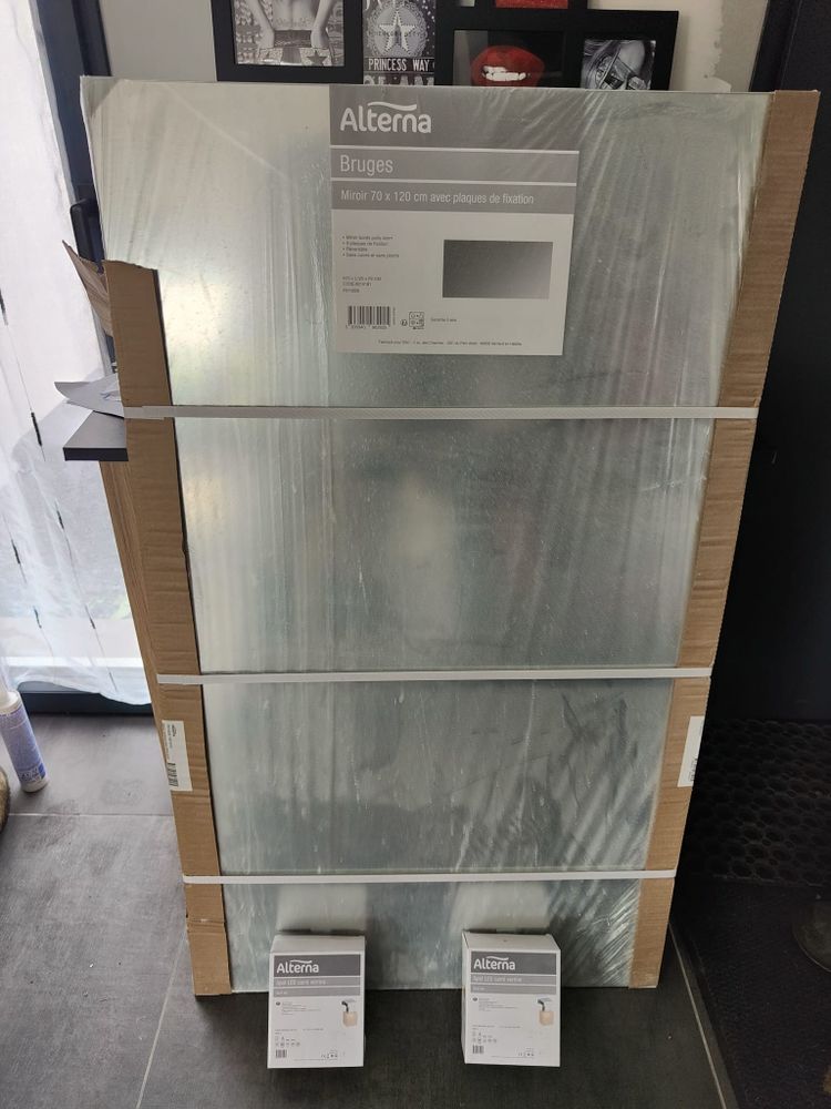 miroir salle de bain  2 spots 60 Chaintreaux (77)