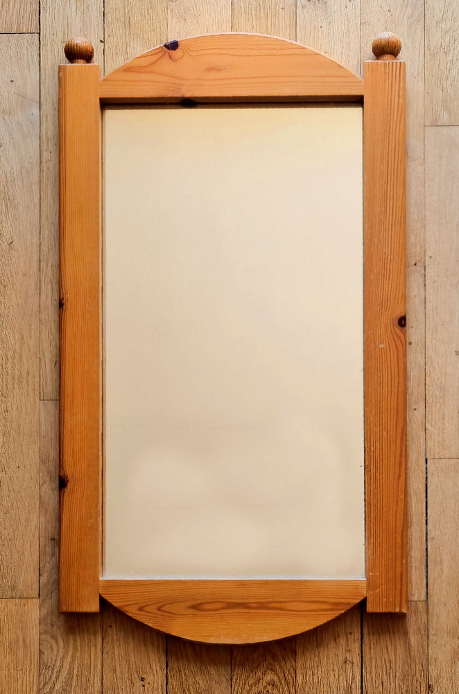 Miroir vintage ann�es 80 en pitchpin 30 Sainte-Genevi�ve-des-Bois (91)