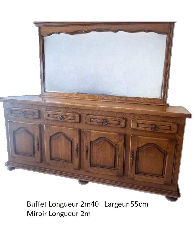 Mobilier ch�ne massif style rustique ? buffet, table, chaise 700 Villetaneuse (93)