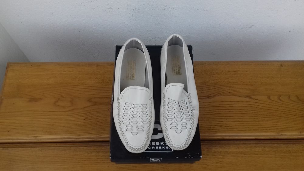 Mocassin cuir blanc pointure 43 15 Malz�ville (54)