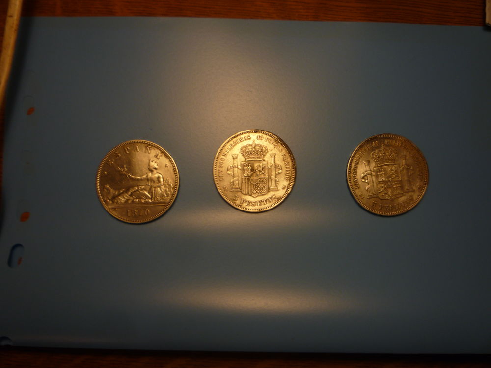 Monnaie ancienne 5 pesetas en argent 22 Wormhout (59)