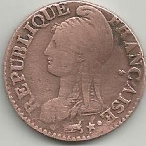 monnaie = ancienne pi�ce de cinq centimes l'an 7 A 200 Le Bugue (24)