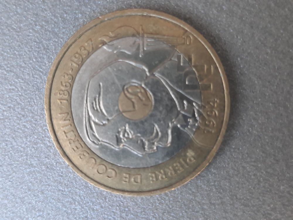 Monnaie 20 franc coubertin 120 Jarny (54)