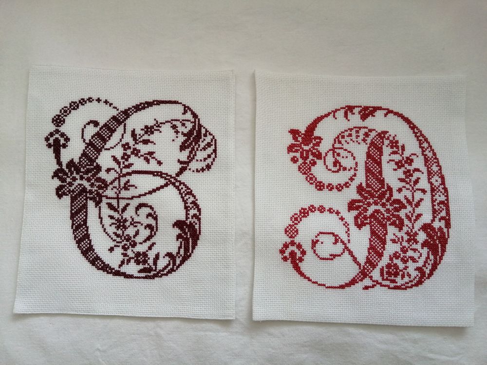 Monogramme point de croix 10 Ch�teauroux (36)