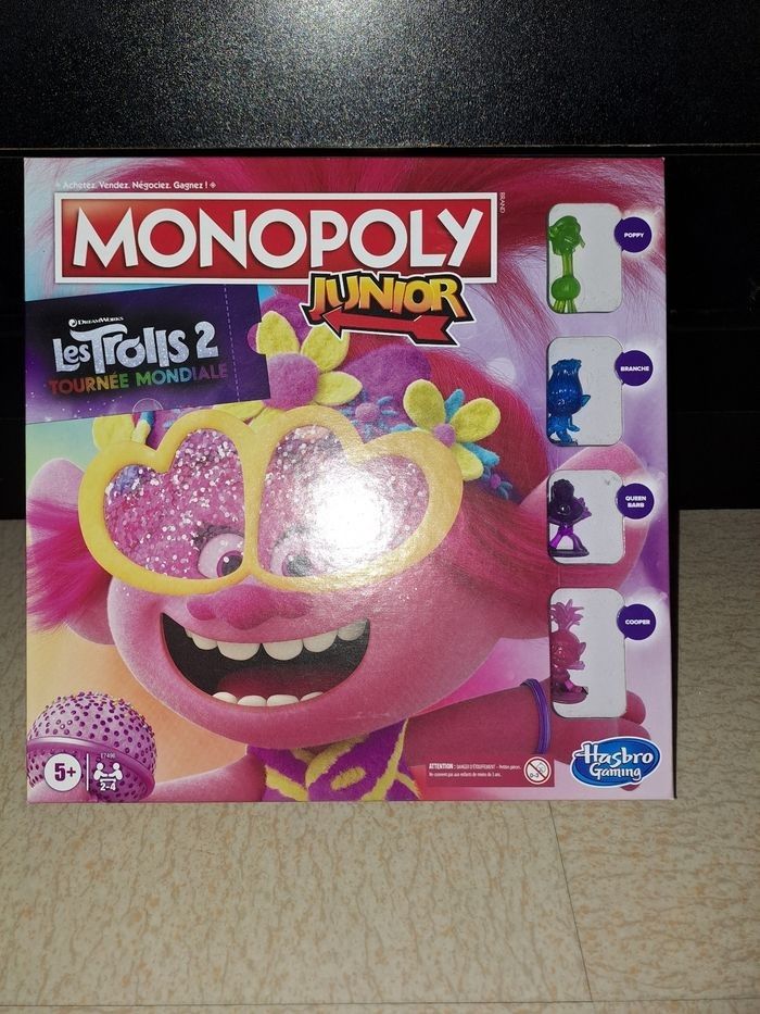 Monopoly junior Les Troll's 2 /   Hasbro   / quasi neuf. 10 Champigny-sur-Marne (94)