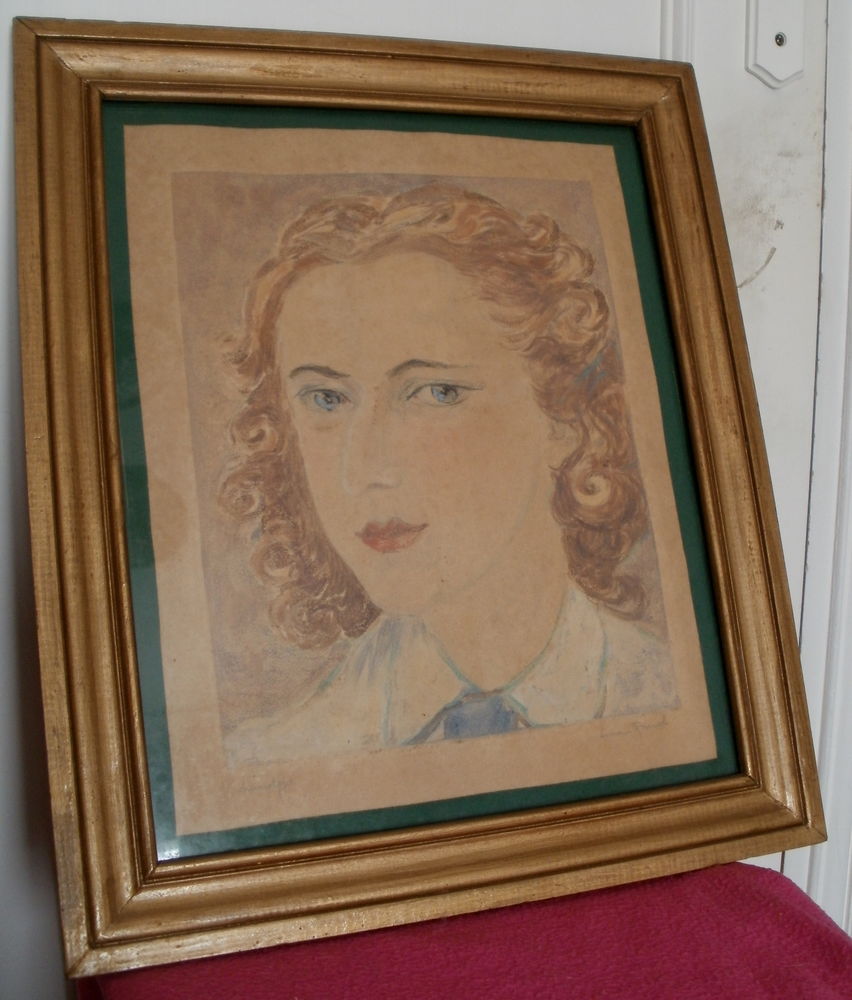 Monotype, portrait de Simone ROUSSEL (Mich�le MORGAN) 40 Montauban (82)