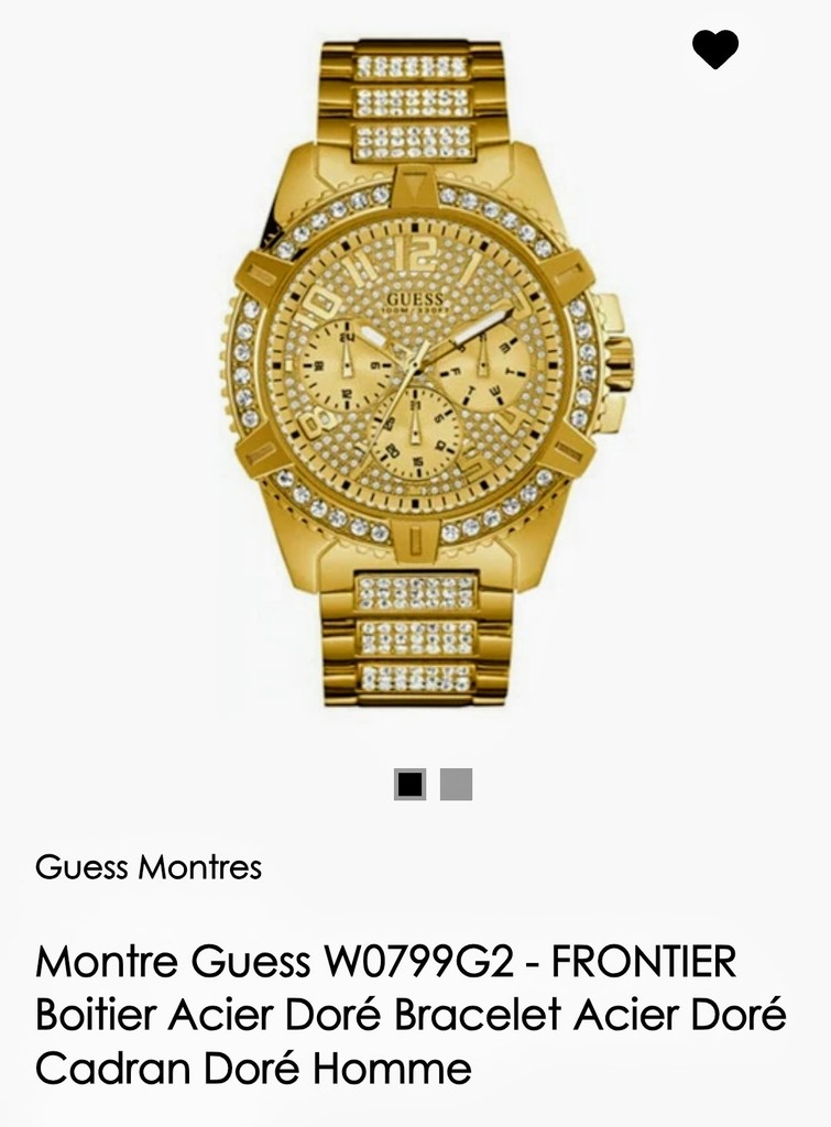 Montre Guess Homme Dor�e - Mod�le FRONTIER W0799G2 180 Schiltigheim (67)