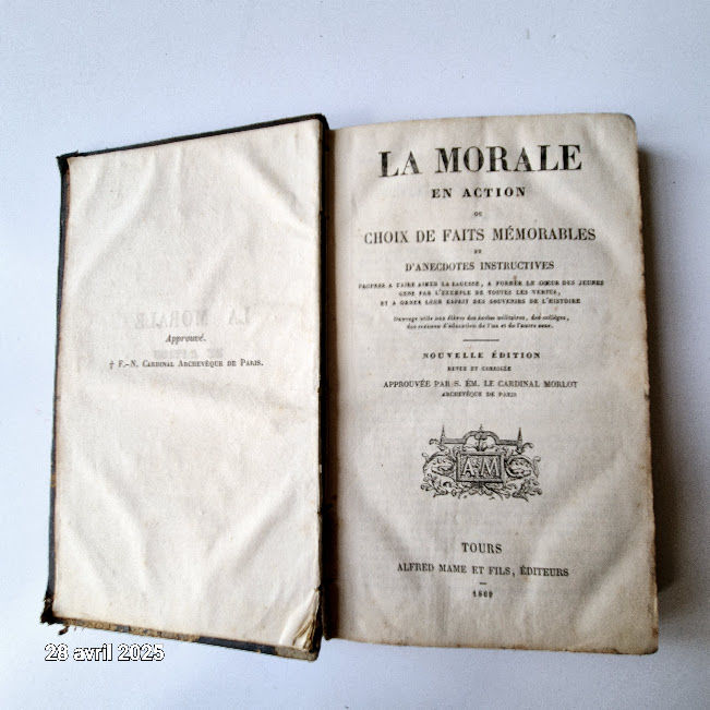 La morale en action, 1869, ou choix de faits m�morables et d 15 Saumur (49)