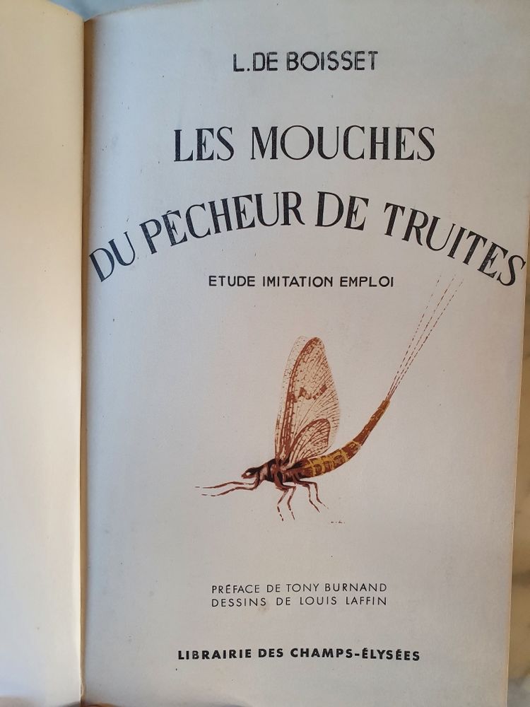 Les mouches du pêcheur de truites  L de BOISSET relié  cuir 190 Toulouse (31)