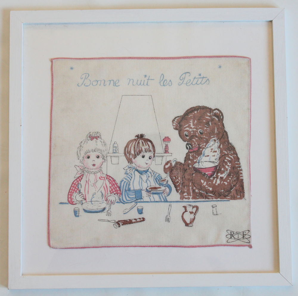 Mouchoir Bonne Nuit les Petits NOUNOURS ORTF 23 Issy-les-Moulineaux (92)