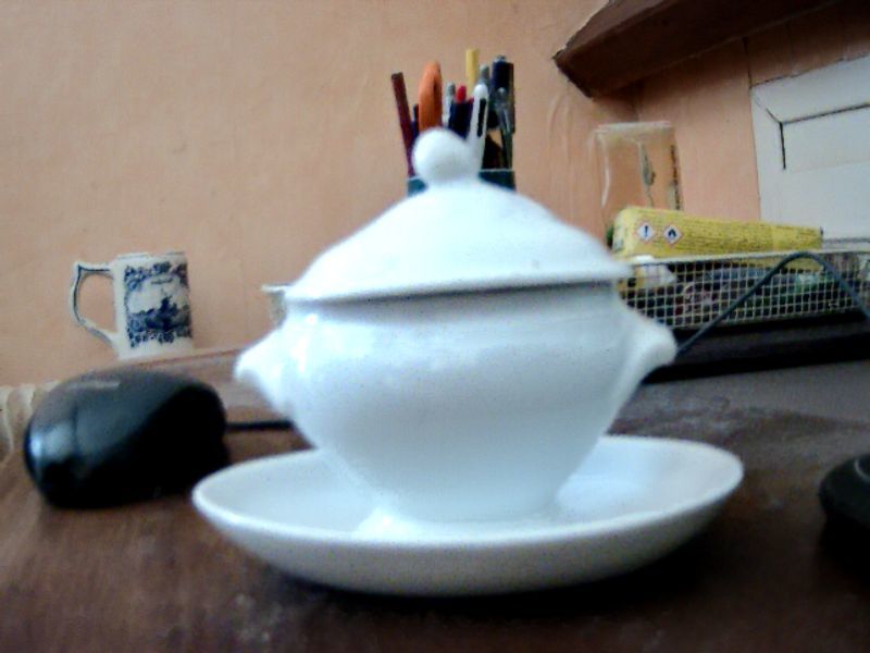 Moutardier En Porcelaine Avec Sa Petite Cuill�re Vers 1900 29 Cresserons (14)