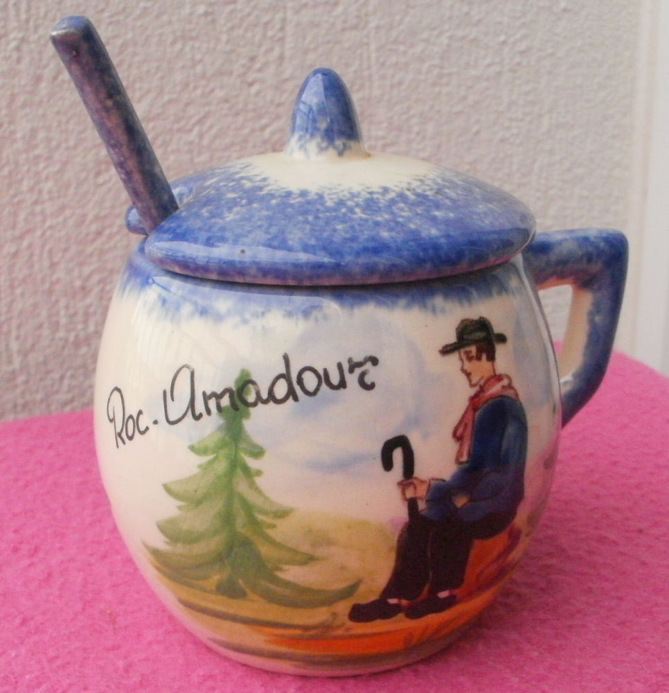 Moutardier sign� SF Fait main Souvenir de ROC AMADOUR 6 Montauban (82)