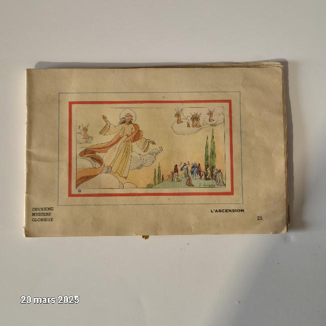 Les myst�res du Saint Rosaire, 25 pages d'un ancien livret 3 Saumur (49)