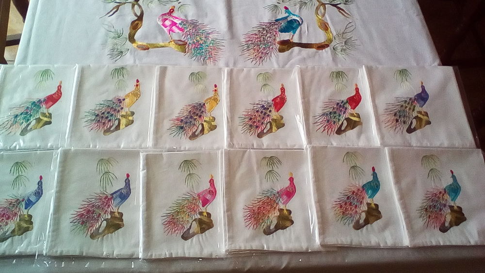 NAPPE  COTON ET SES 12 SERVIETTES 20 �pernay (51)