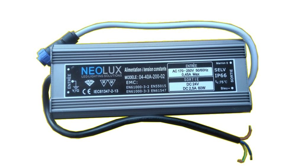 Neolux Alimentation électronique pour LED 24V DC 60W 25 Saint-Pôtan (22)