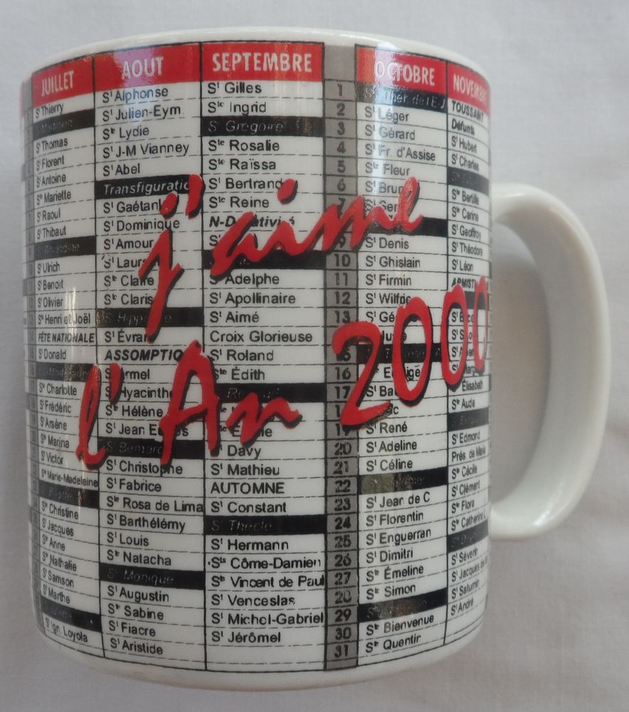 MUG neuf J'aime l'an 2000 neuf jamais utilis�
Hauteur 9,5 cm 7 Castries (34)