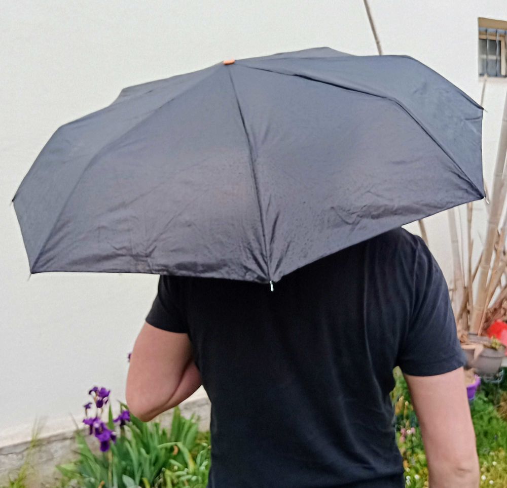 (Neuf) Parapluie pliant noir - poign�e bois - compact et �l�gant 4 Bagneux (92)