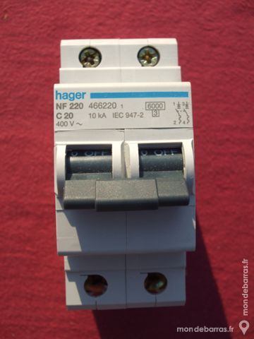 R�f NF220 OU NFN220 DISJONCTEUR HAGER 2P 20A 6kA C 30 Tergnier (02)