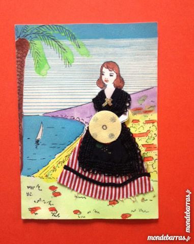 CPA Ni�oise brod�e 3 Nice (06)