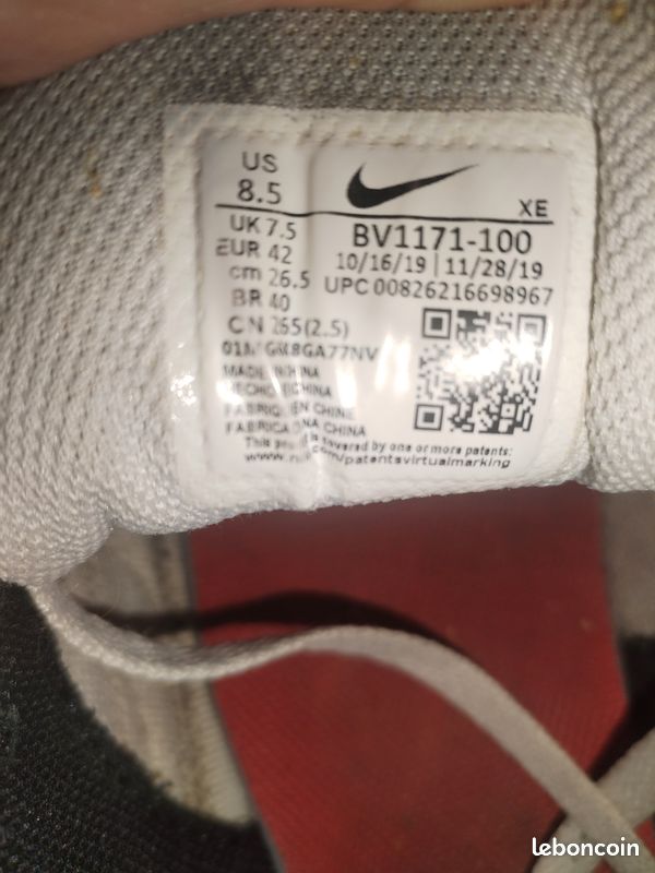 Nike Airmax full cuir blanc taille 42
40 Brillon-en-Barrois (55)