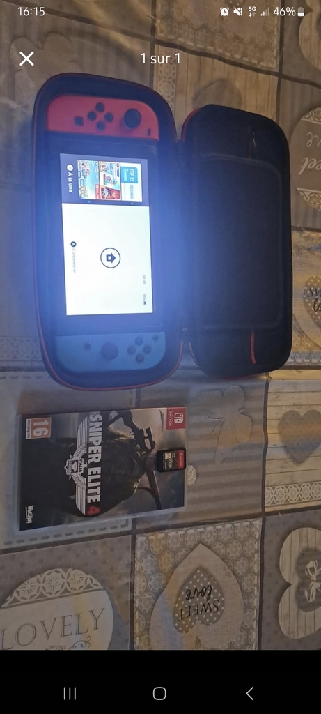 Nintendo Switch avec Joy-Con et jeu  Sniper Elite  220 Les Hautes-Rivi�res (08)
