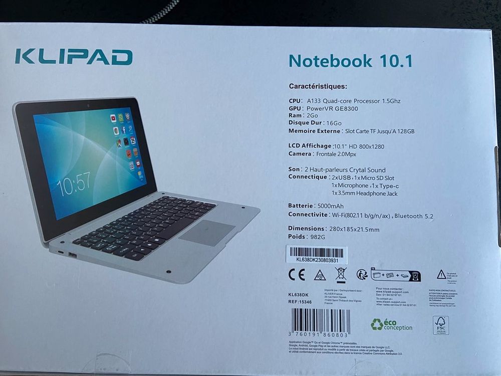 Notebook Klipad neuf 37 Bordeaux (33)