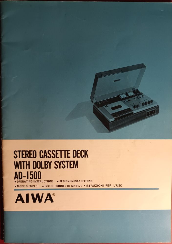 Notice magn�tophone A�wa AD-1500 4 Romagnieu (38)